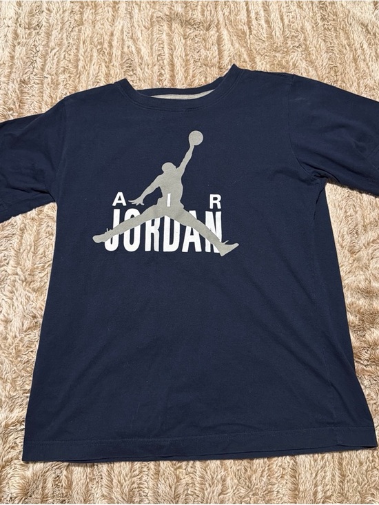 Jordan Other - Jordan Navy Short-Sleeve Tee with Silver Jumpman
